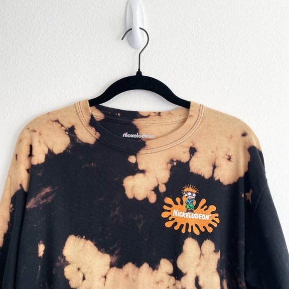 Nickelodeon Men's T Shirt Rugrats SpongeBob Made in The 90's Tie Dye Tee Graphic - Picture 4 of 11